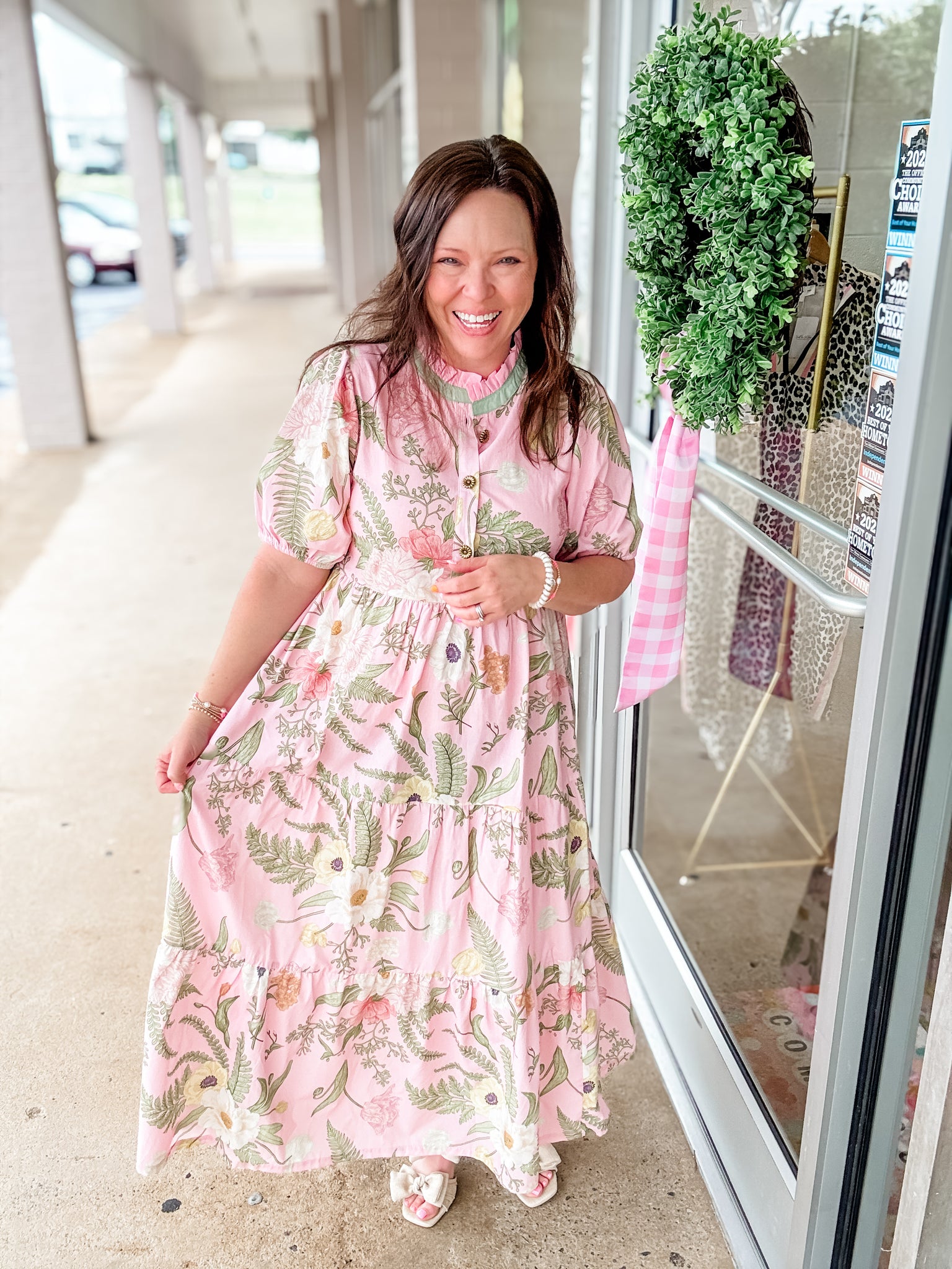 Pale Pink Floral Dress