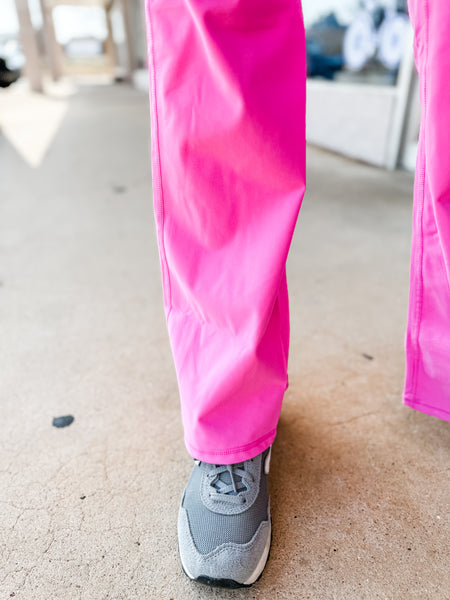 Pink Flared Leggings