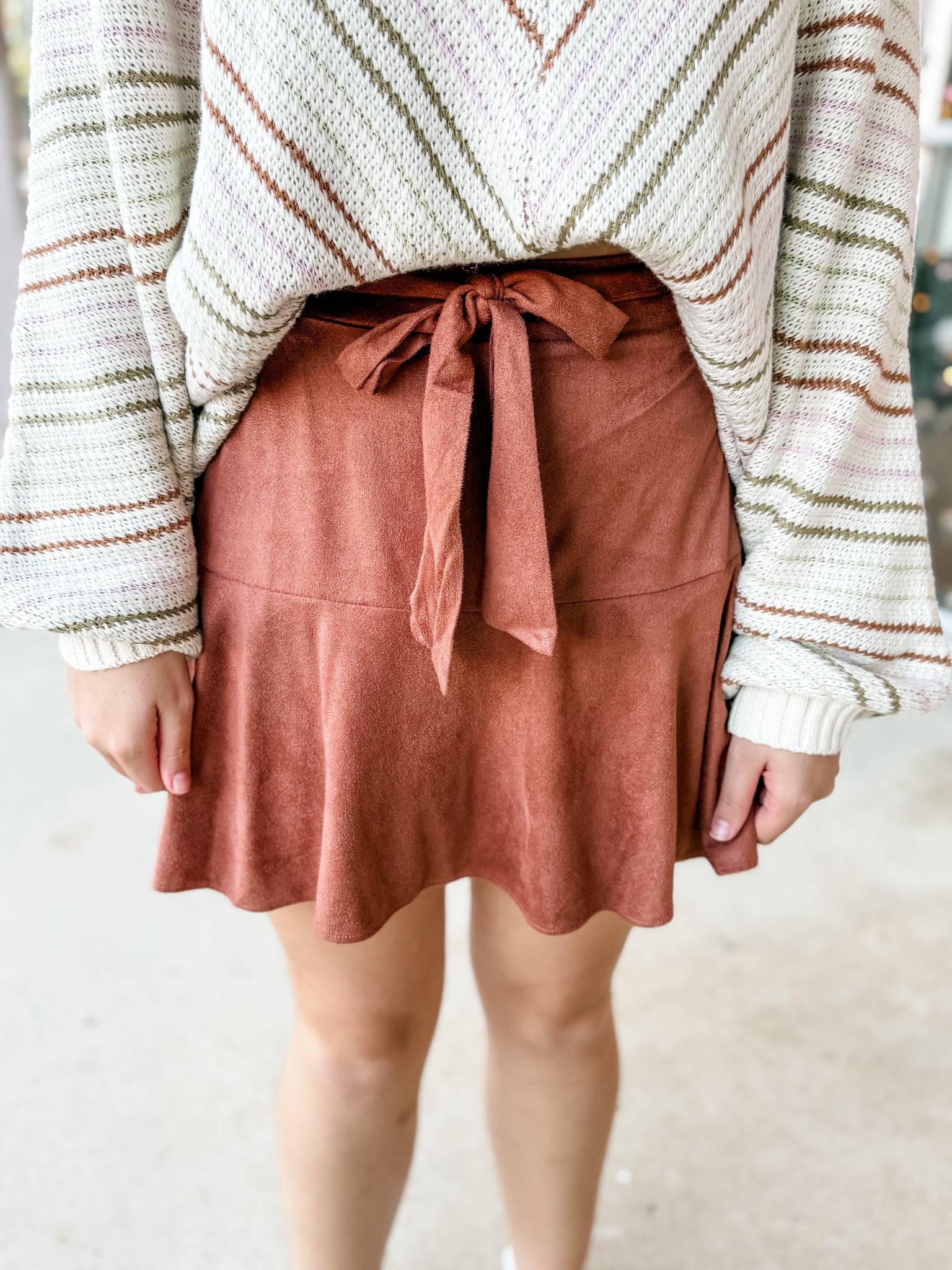 Pumpkin Spice Suede Skort