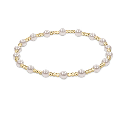Enewton Classic Sincerity Pattern 4mm Bracelet: Pearl