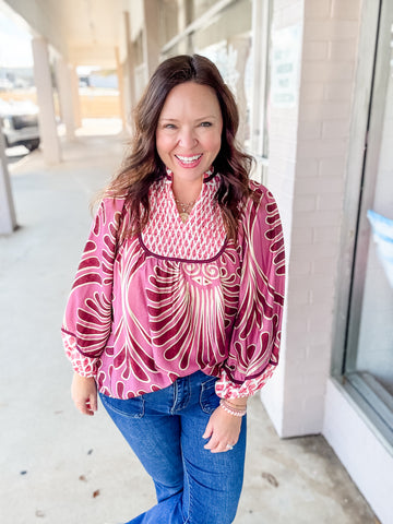 Berry Breeze Boho Top