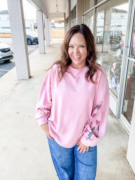 Blush Gingham Breeze Top