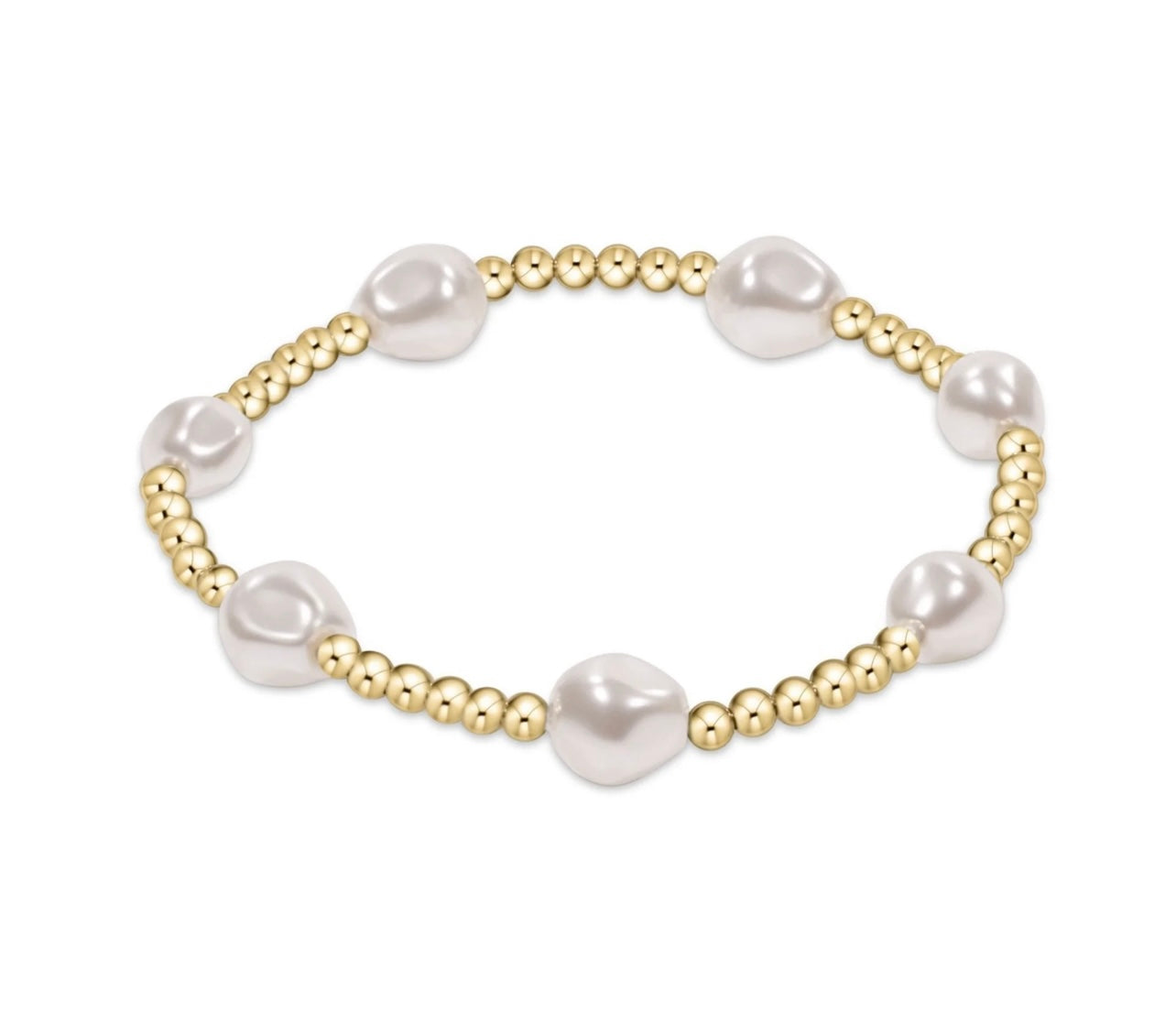 Enewton Admire Gold 3mm Bracelet: Pearl