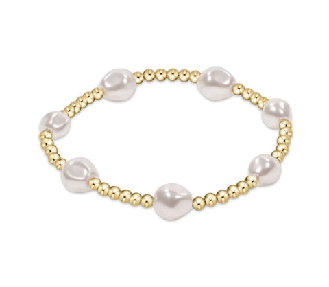 Enewton Admire Gold 3mm Bracelet: Pearl