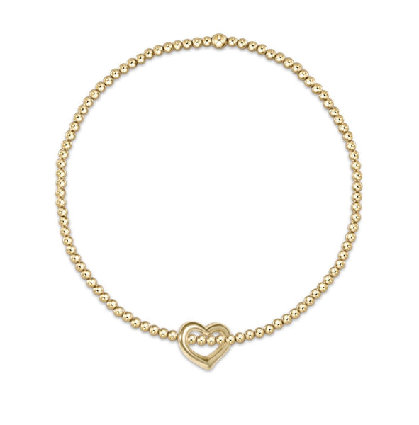 Enewton egirl classic gold 2.5mm bead bracelet: love gold charm