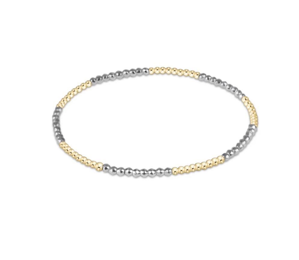 Enewton Blissful Pattern 2mm Bracelet: Bright Silver Hematite