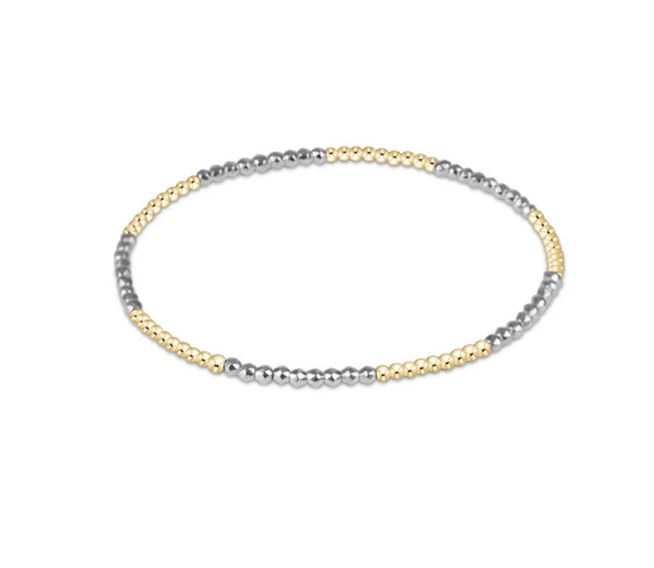 Enewton Blissful Pattern 2mm Bracelet: Bright Silver Hematite