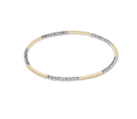 Enewton Blissful Pattern 2mm Bracelet: Bright Silver Hematite