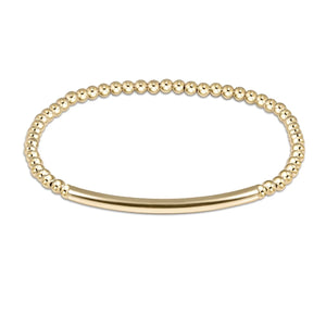 Enewton Classic Gold 3mm Bracelet: Bliss Bar Smooth