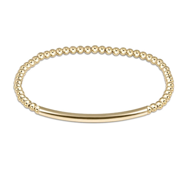 Enewton Classic Gold 3mm Bracelet: Bliss Bar Smooth