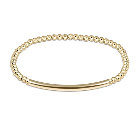 Enewton Classic Gold 3mm Bracelet: Bliss Bar Smooth