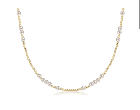 Enewton 17’’ choker: hope unwritten - 4mm pearl