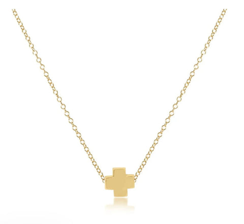 Enewton 16” Gold Signature Cross Necklace