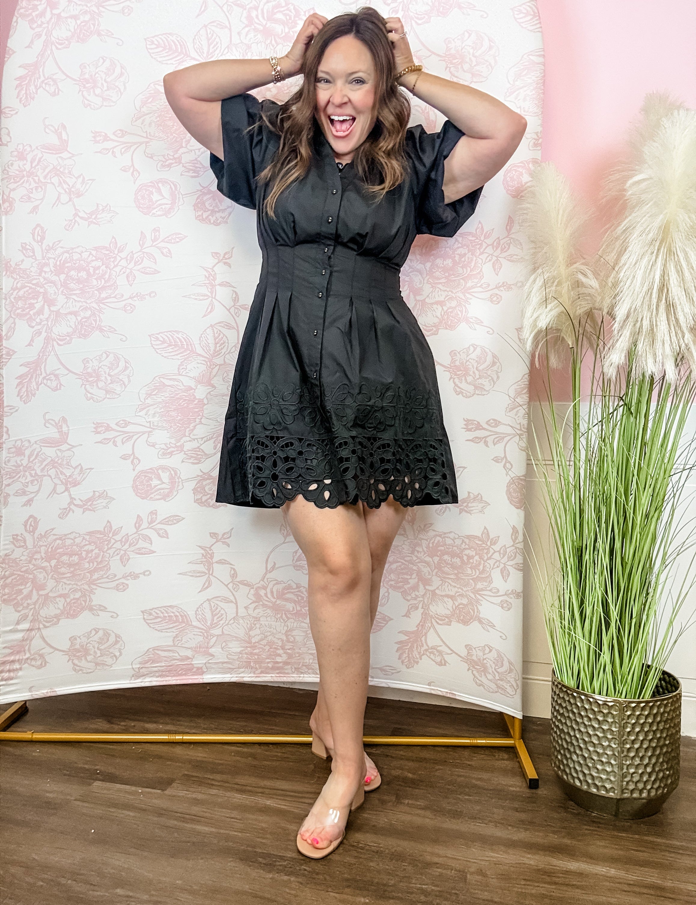 After Hours Eyelet Dress - Just a Small Town Girl