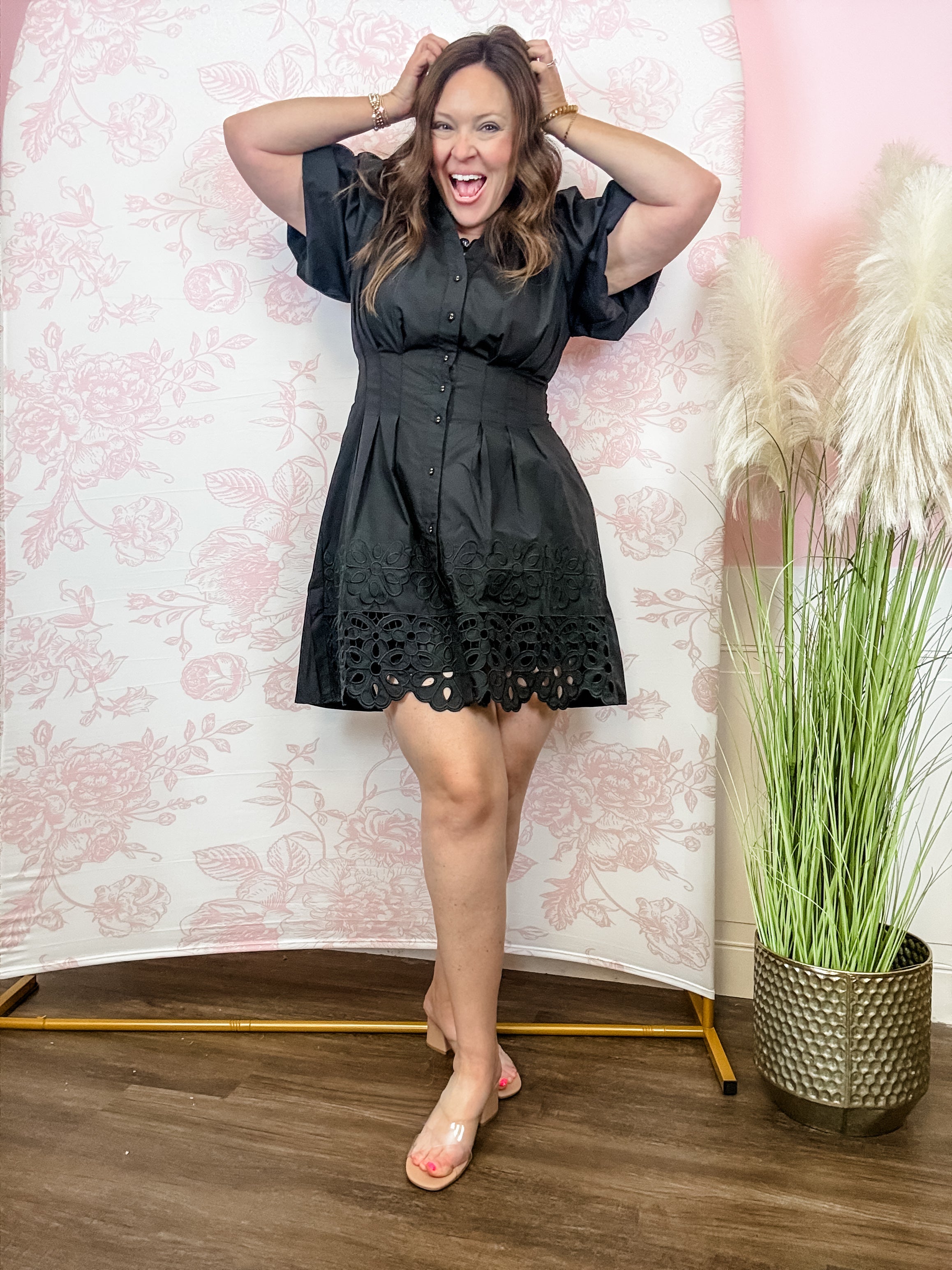 After Hours Eyelet Dress - Just a Small Town Girl