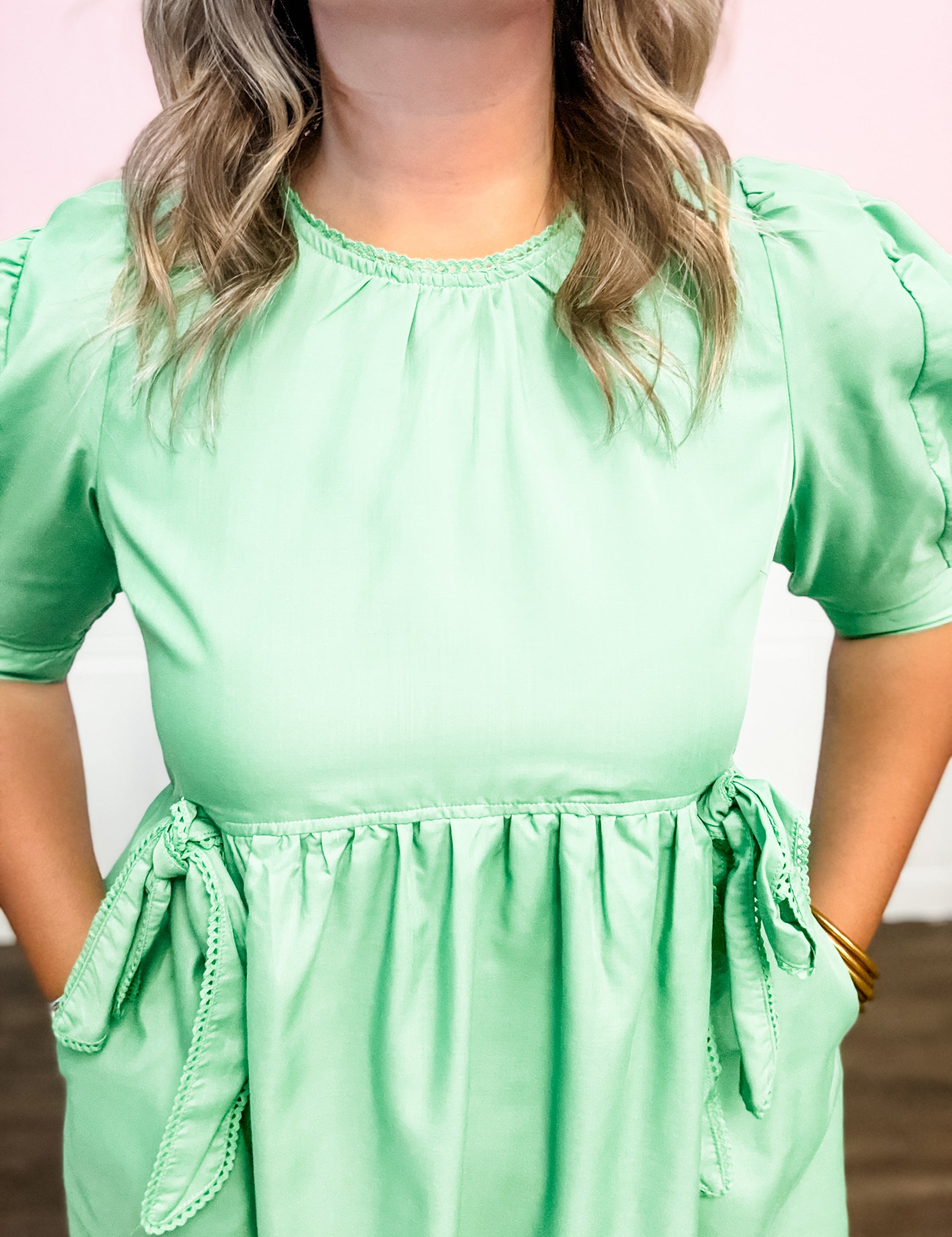 Apple Green Everyday Charm Dress - Just a Small Town Girl