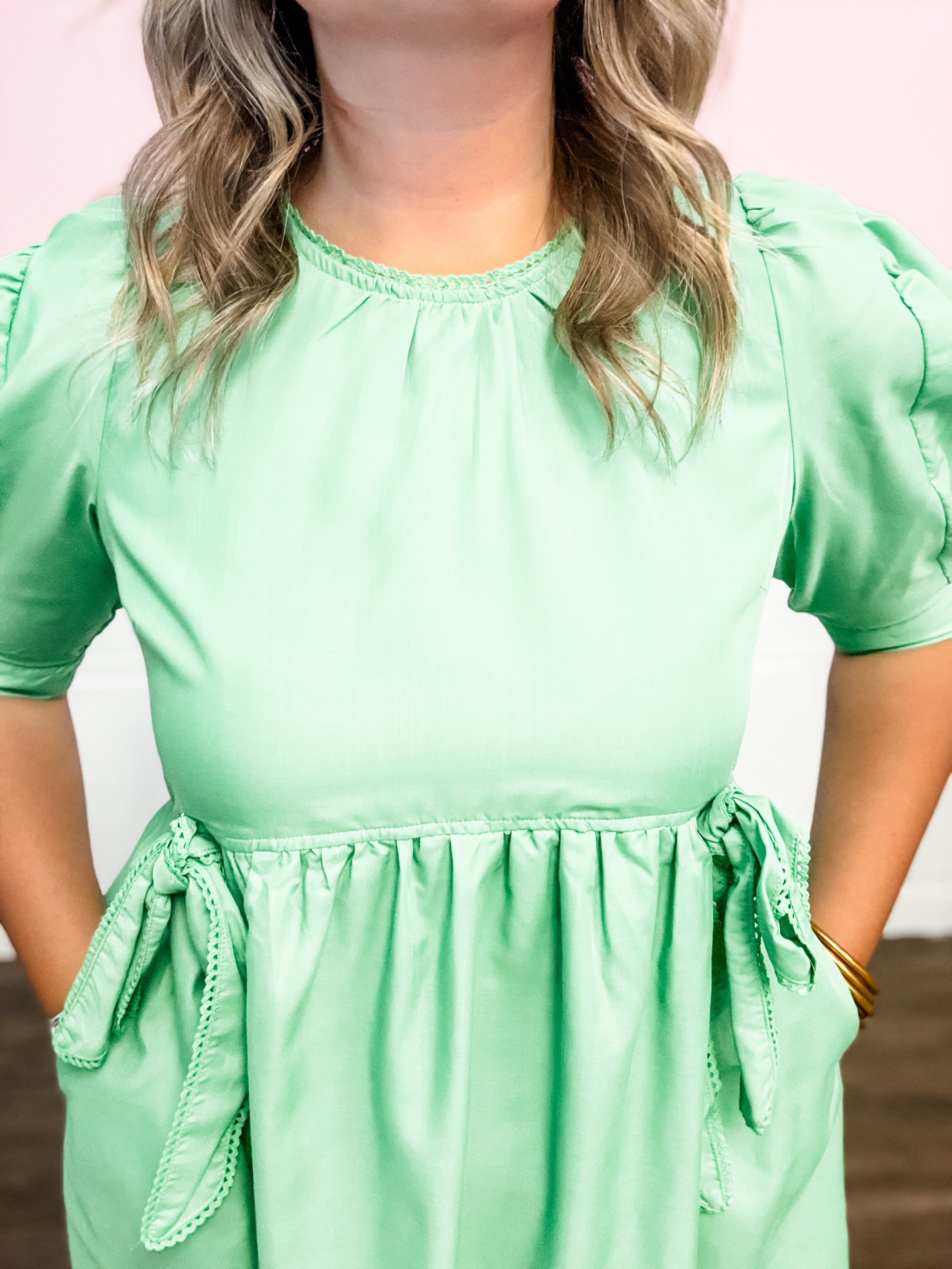 Apple Green Everyday Charm Dress - Just a Small Town Girl