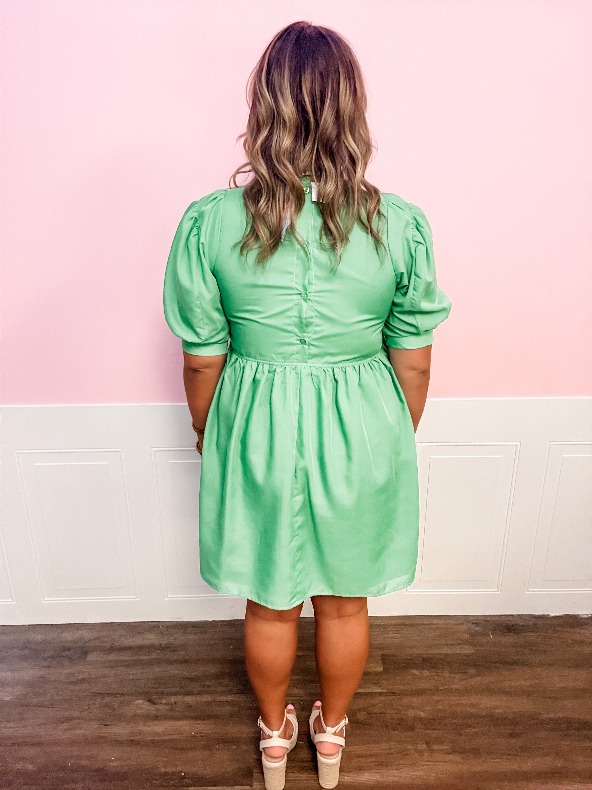 Apple Green Everyday Charm Dress - Just a Small Town Girl