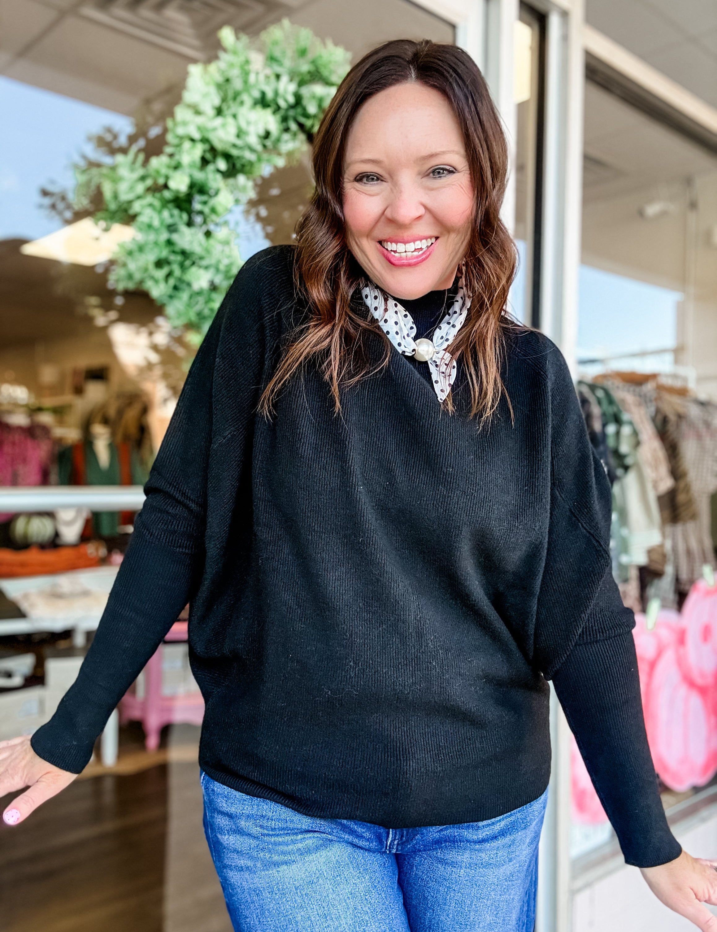Asymmetric Hem Sweater - Just a Small Town Girl