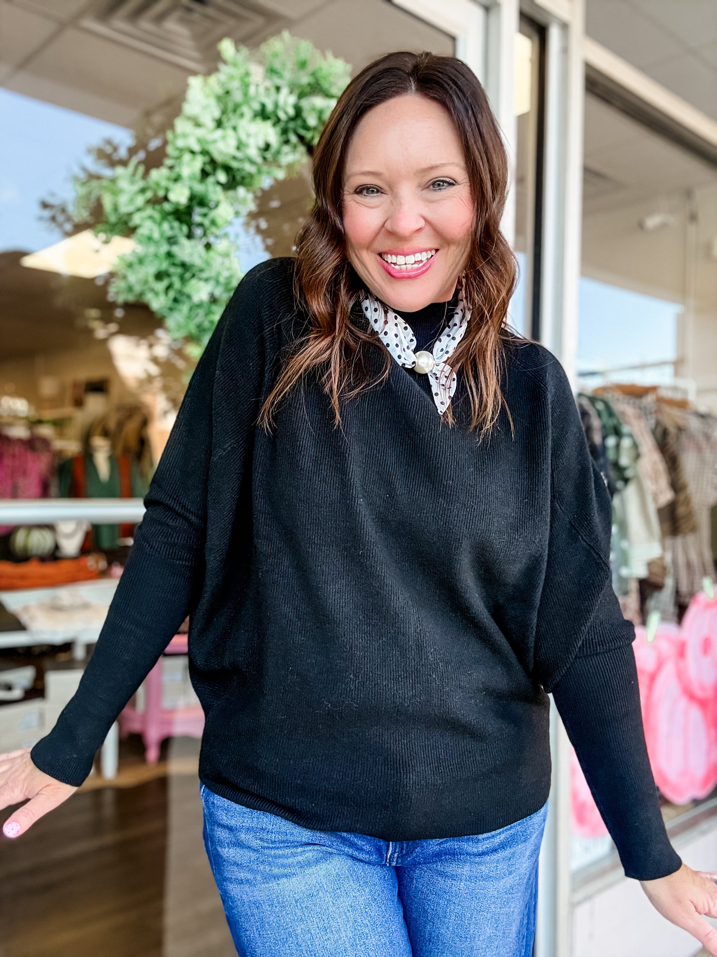Asymmetric Hem Sweater - Just a Small Town Girl