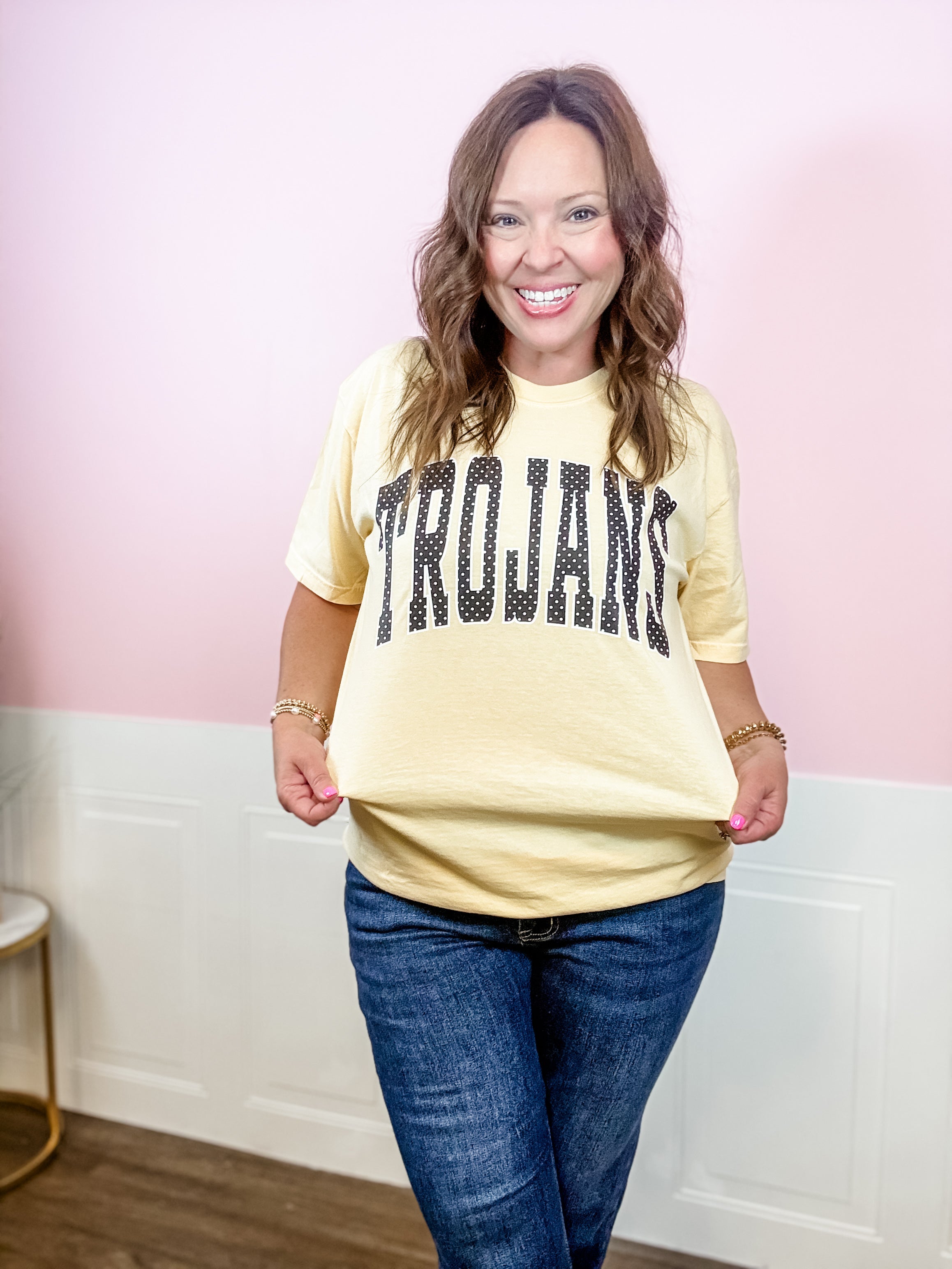 AU Polka Tee - Just a Small Town Girl
