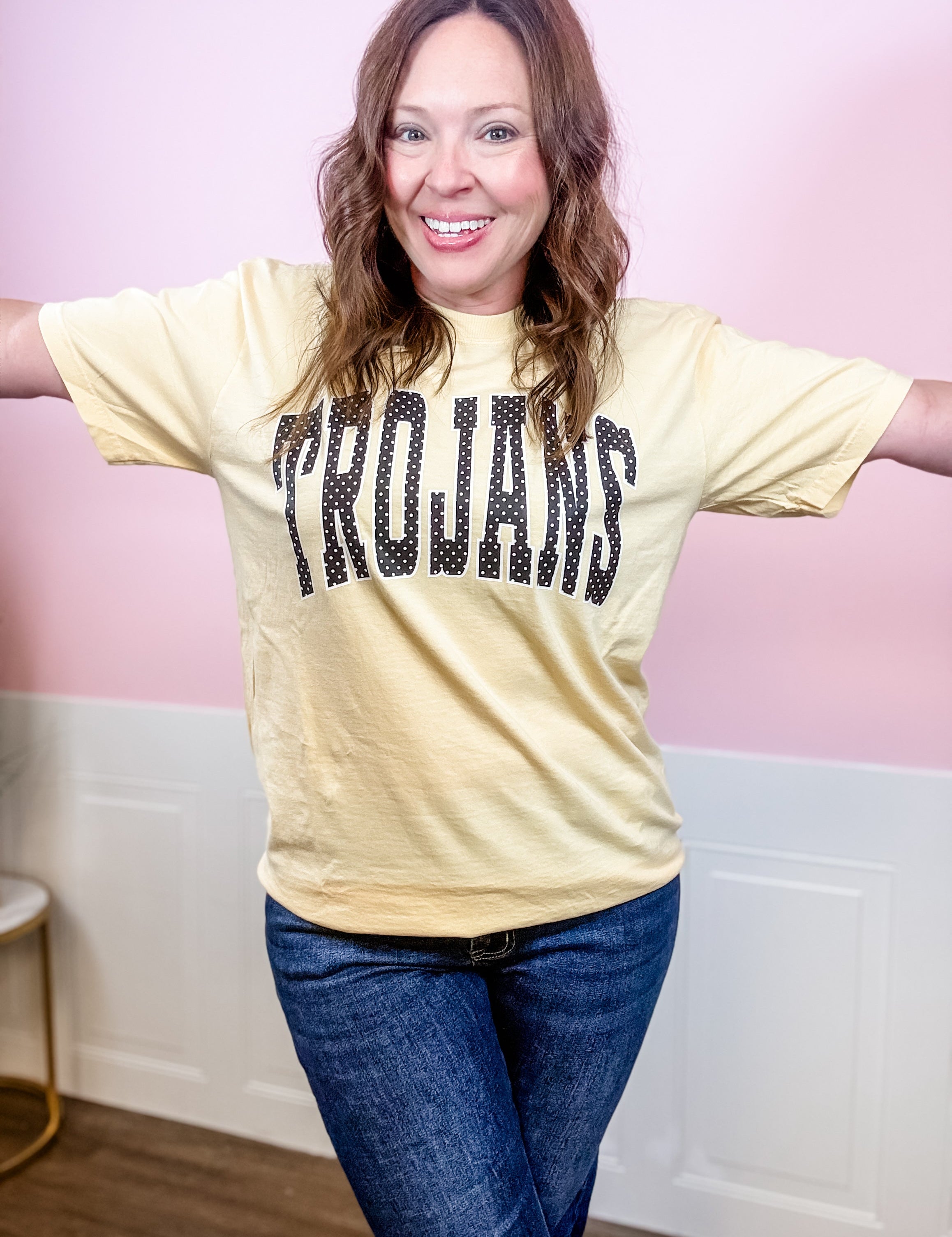 AU Polka Tee - Just a Small Town Girl