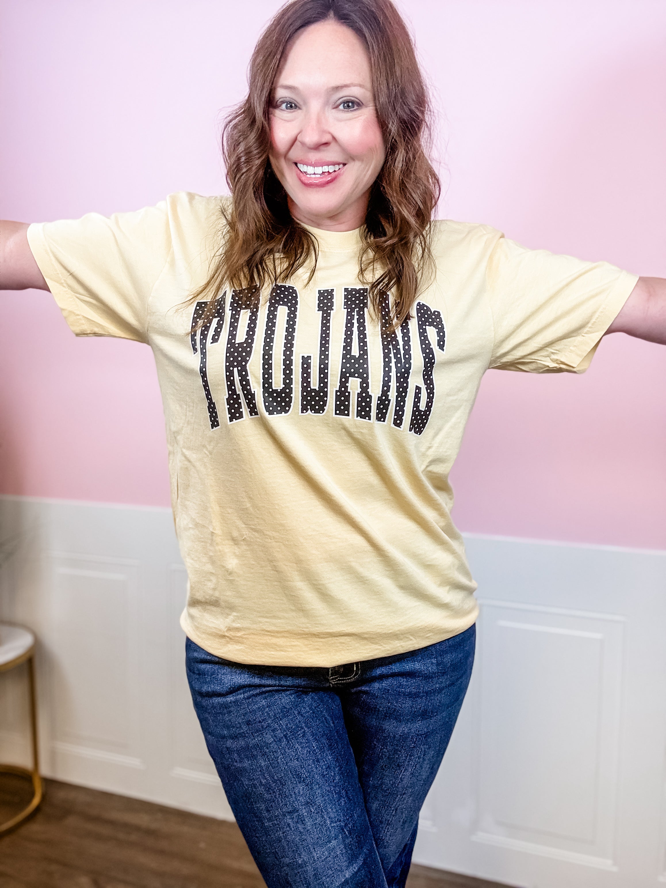 AU Polka Tee - Just a Small Town Girl