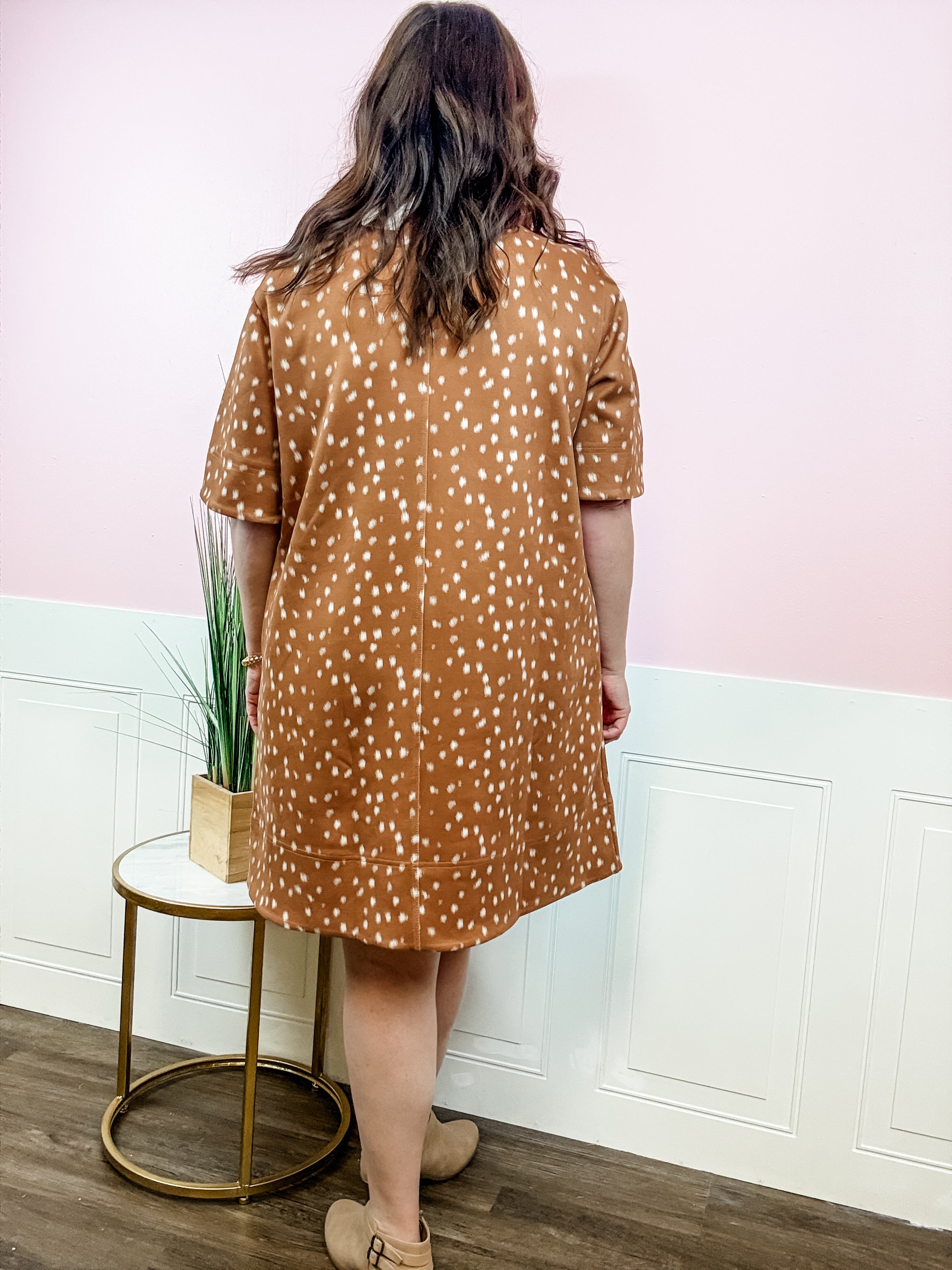 Bambi Spot Shirt Dress - Just a Small Town Girl