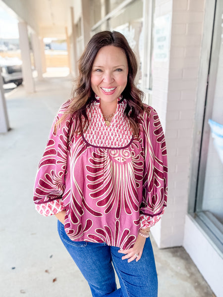 Berry Breeze Boho Top - Just a Small Town Girl