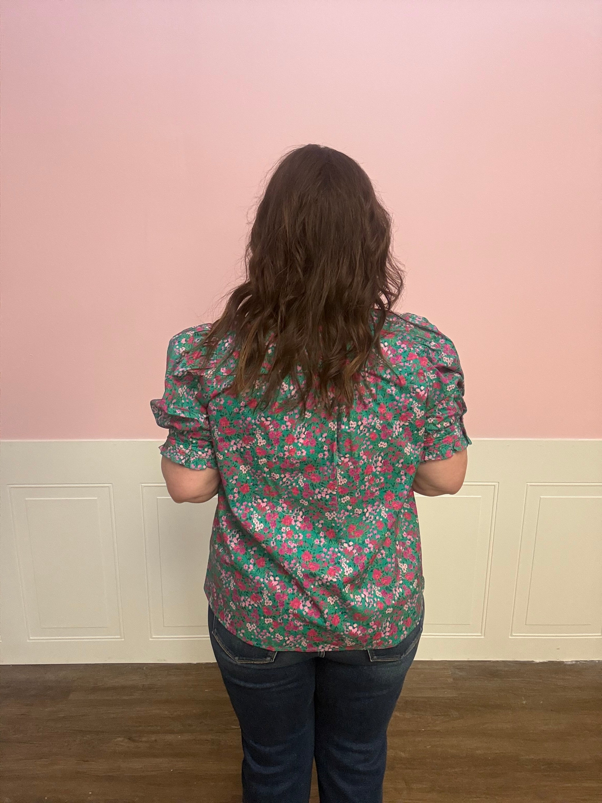 Bloom Babe Puff Sleeve Top - Just a Small Town Girl