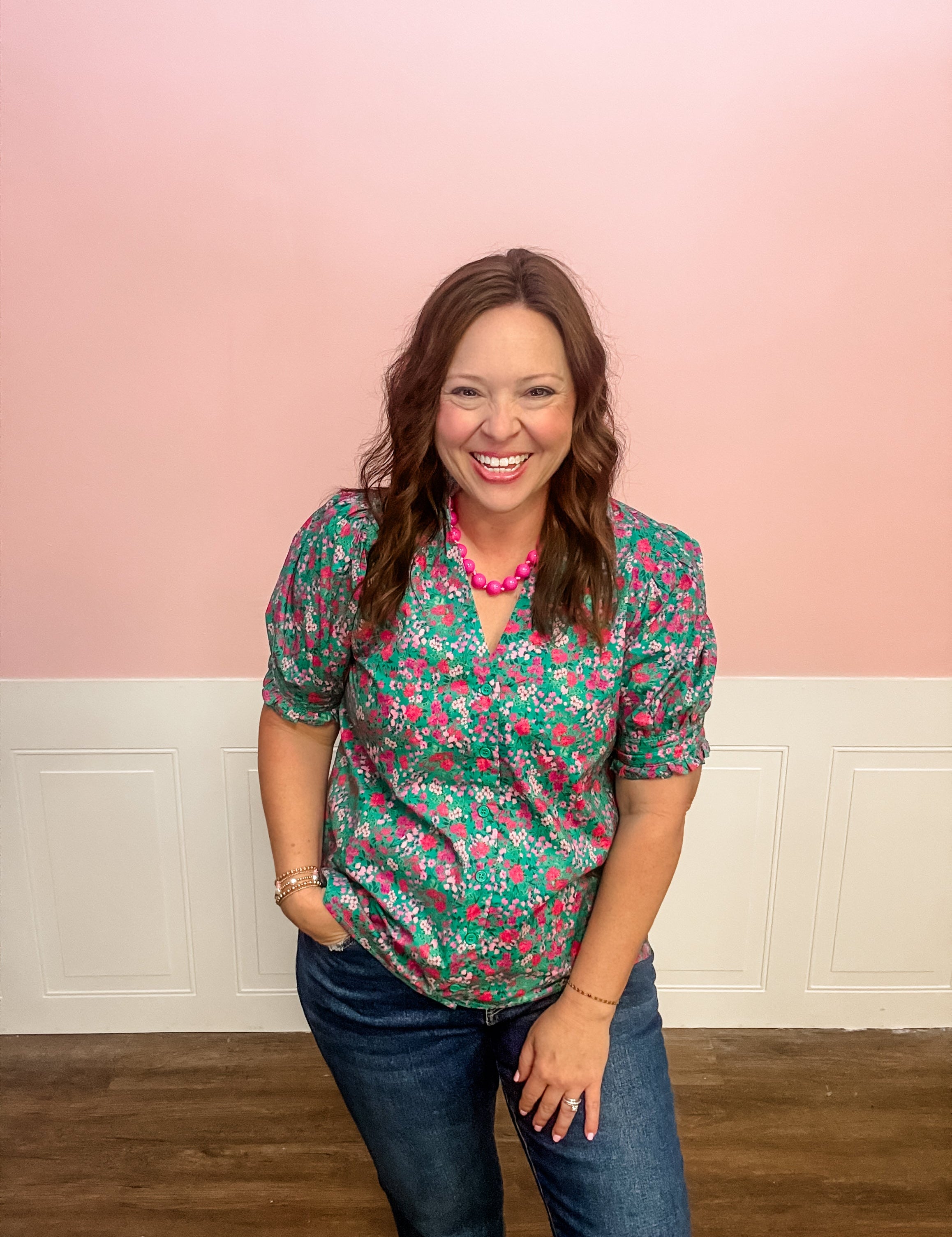 Bloom Babe Puff Sleeve Top - Just a Small Town Girl