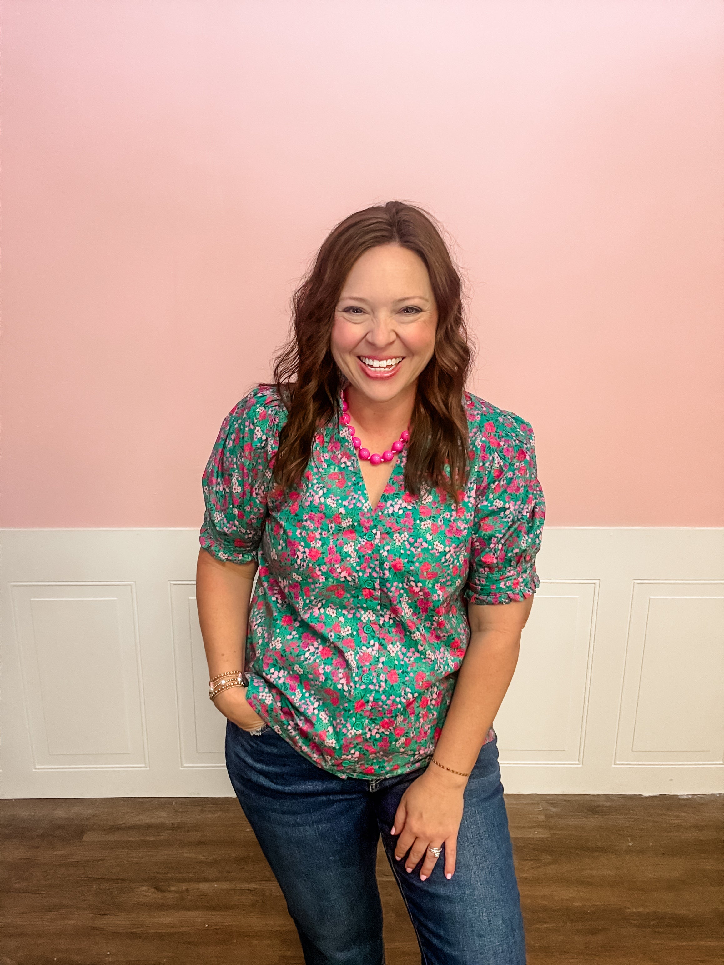 Bloom Babe Puff Sleeve Top - Just a Small Town Girl