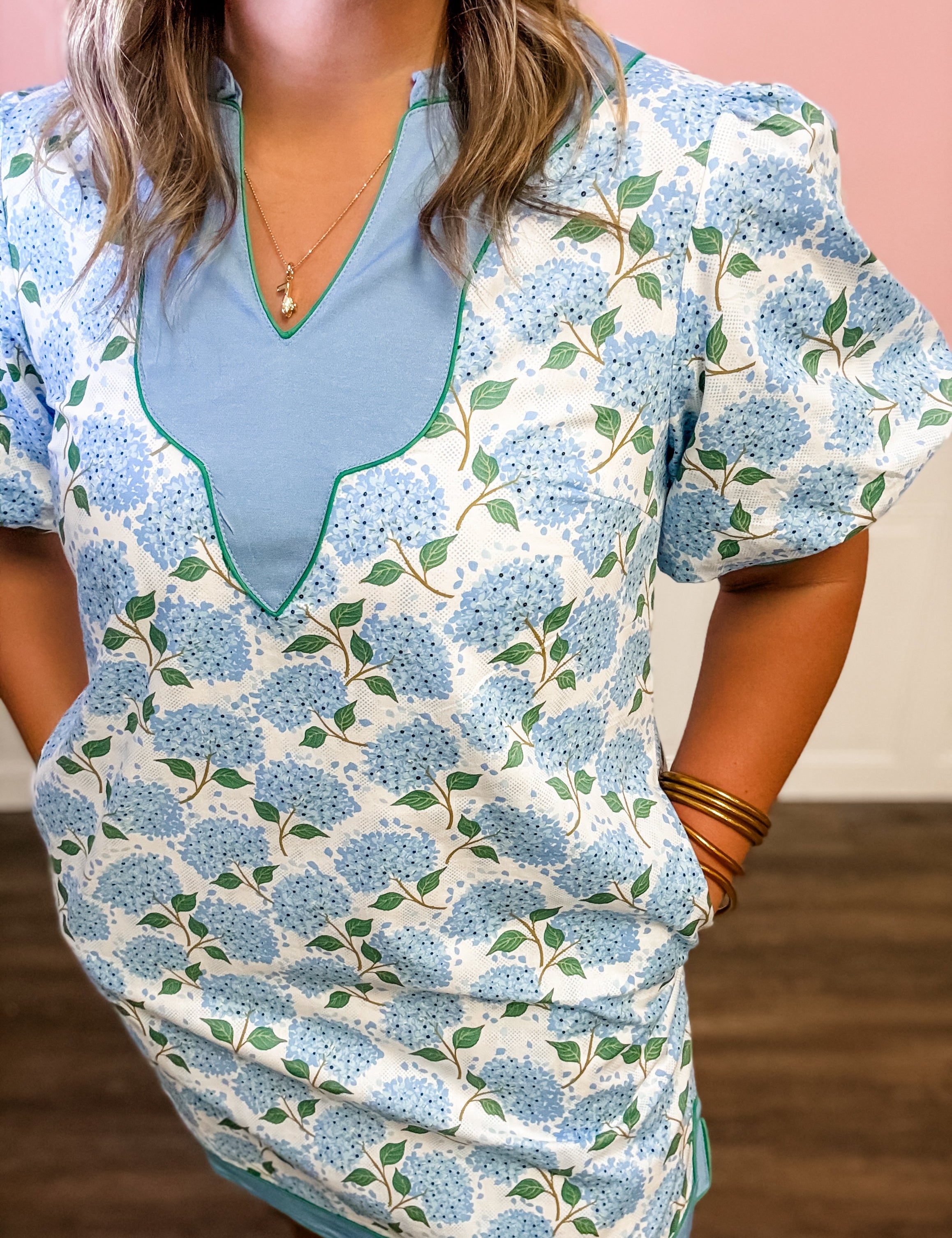 Blue Hydrangea Garden Dress - Just a Small Town Girl