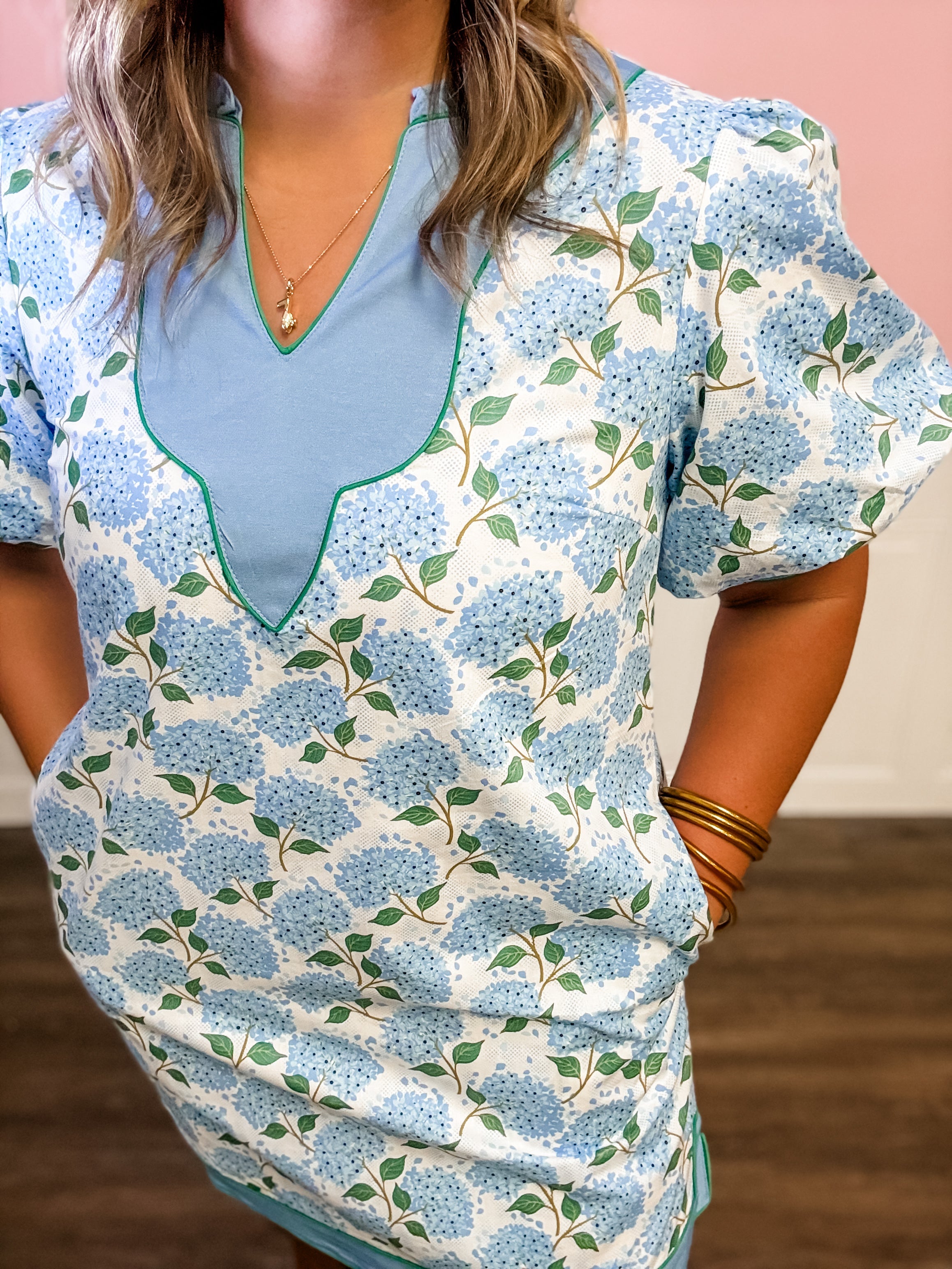 Blue Hydrangea Garden Dress - Just a Small Town Girl