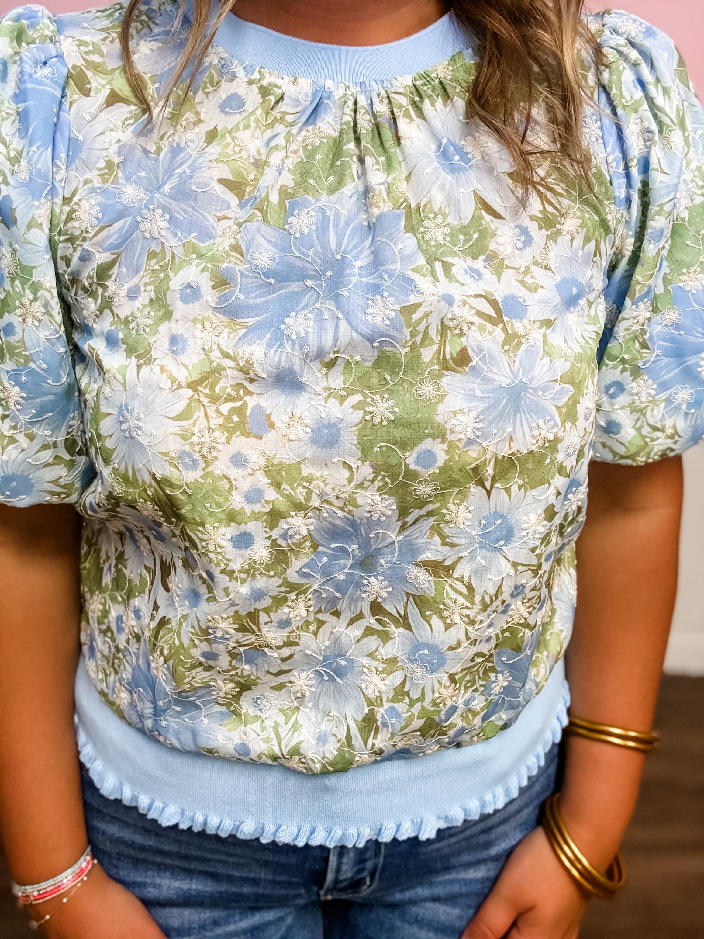 Blue Meadow Breeze Top - Just a Small Town Girl
