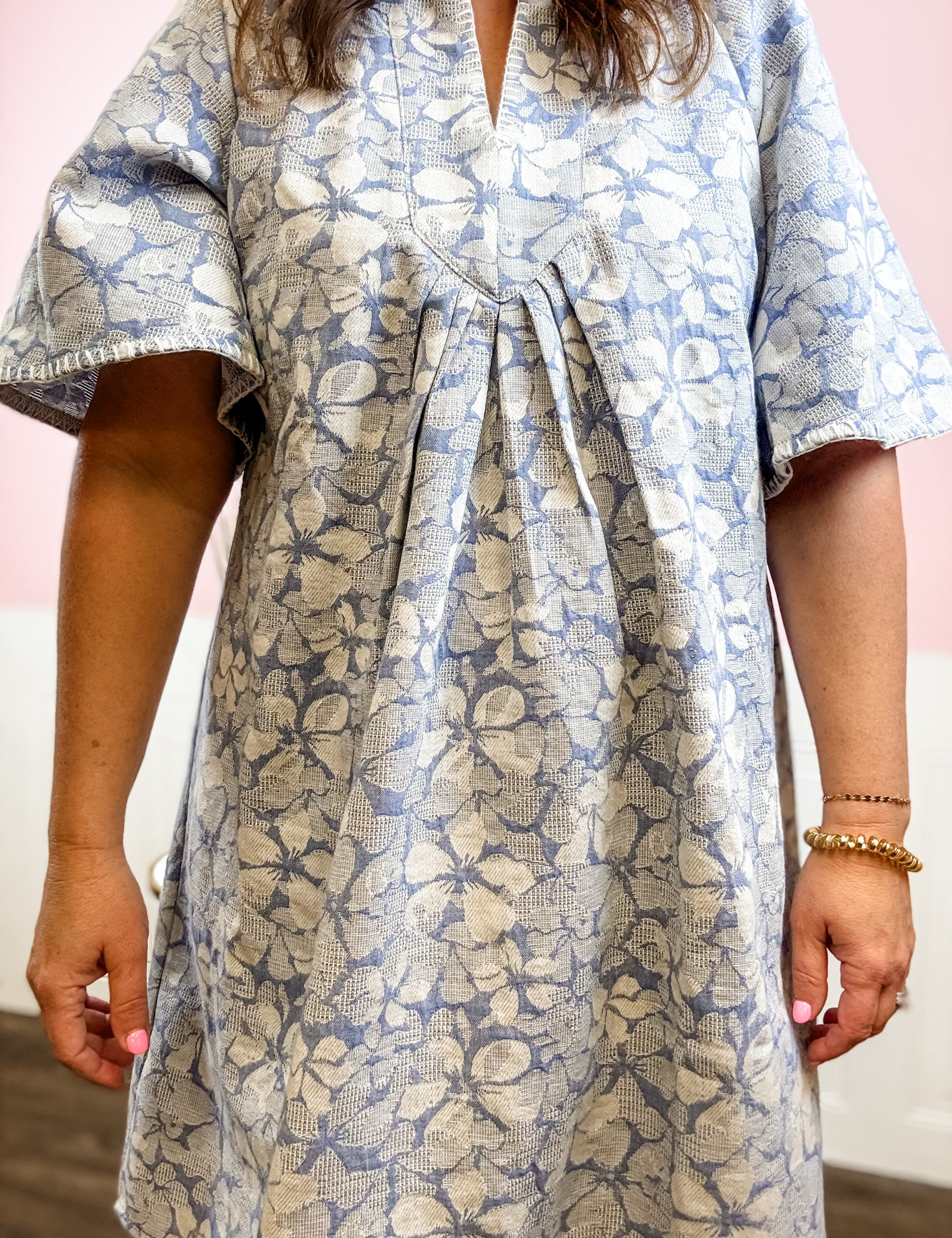 Blue Meadow Wildflower Dress - Just a Small Town Girl