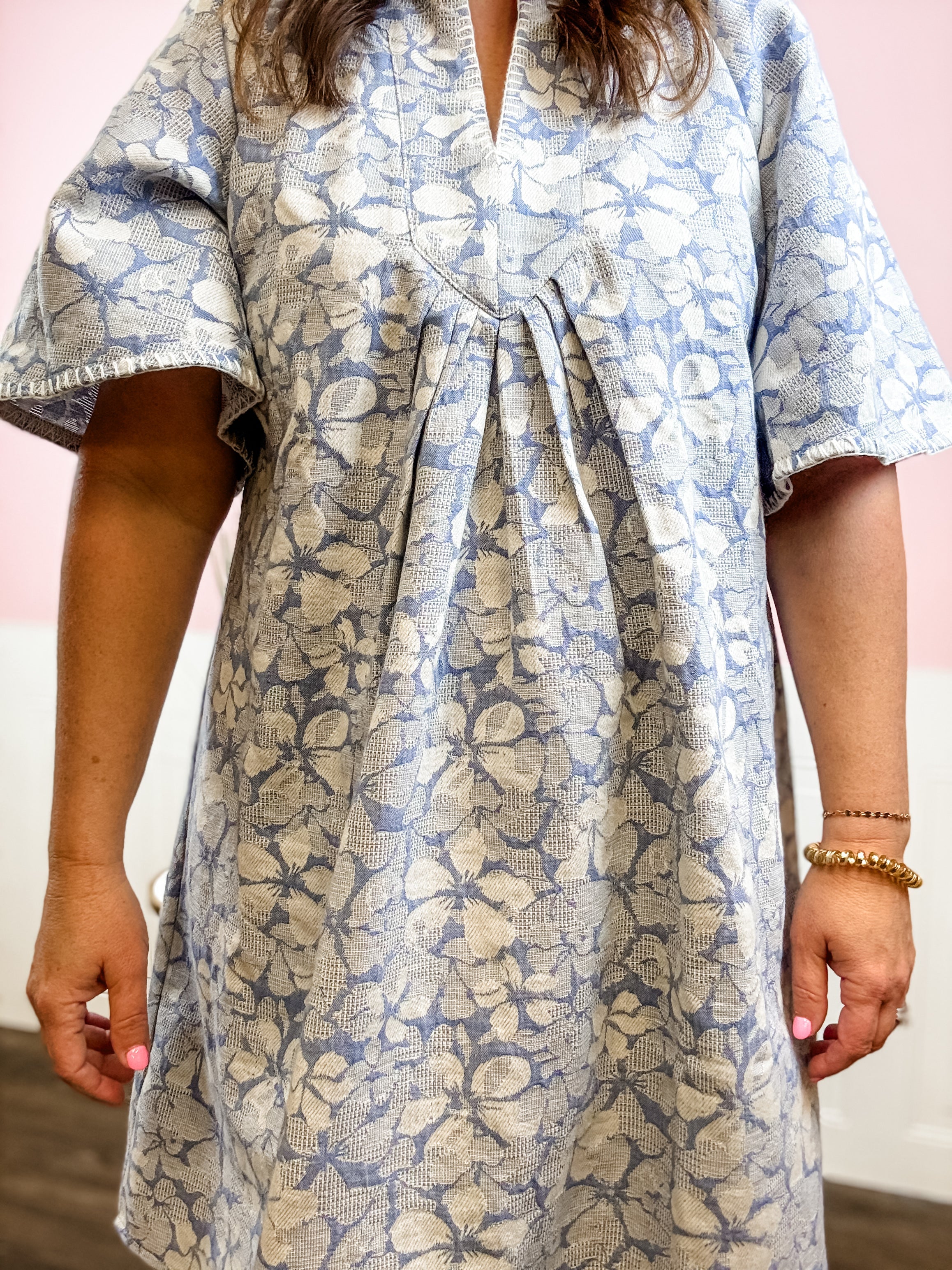 Blue Meadow Wildflower Dress - Just a Small Town Girl