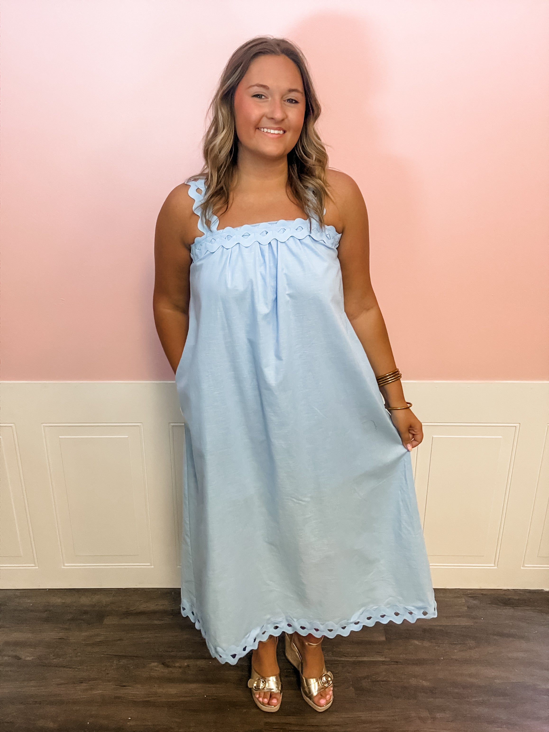 Blue Skies Ahead Dress - Just a Small Town Girl