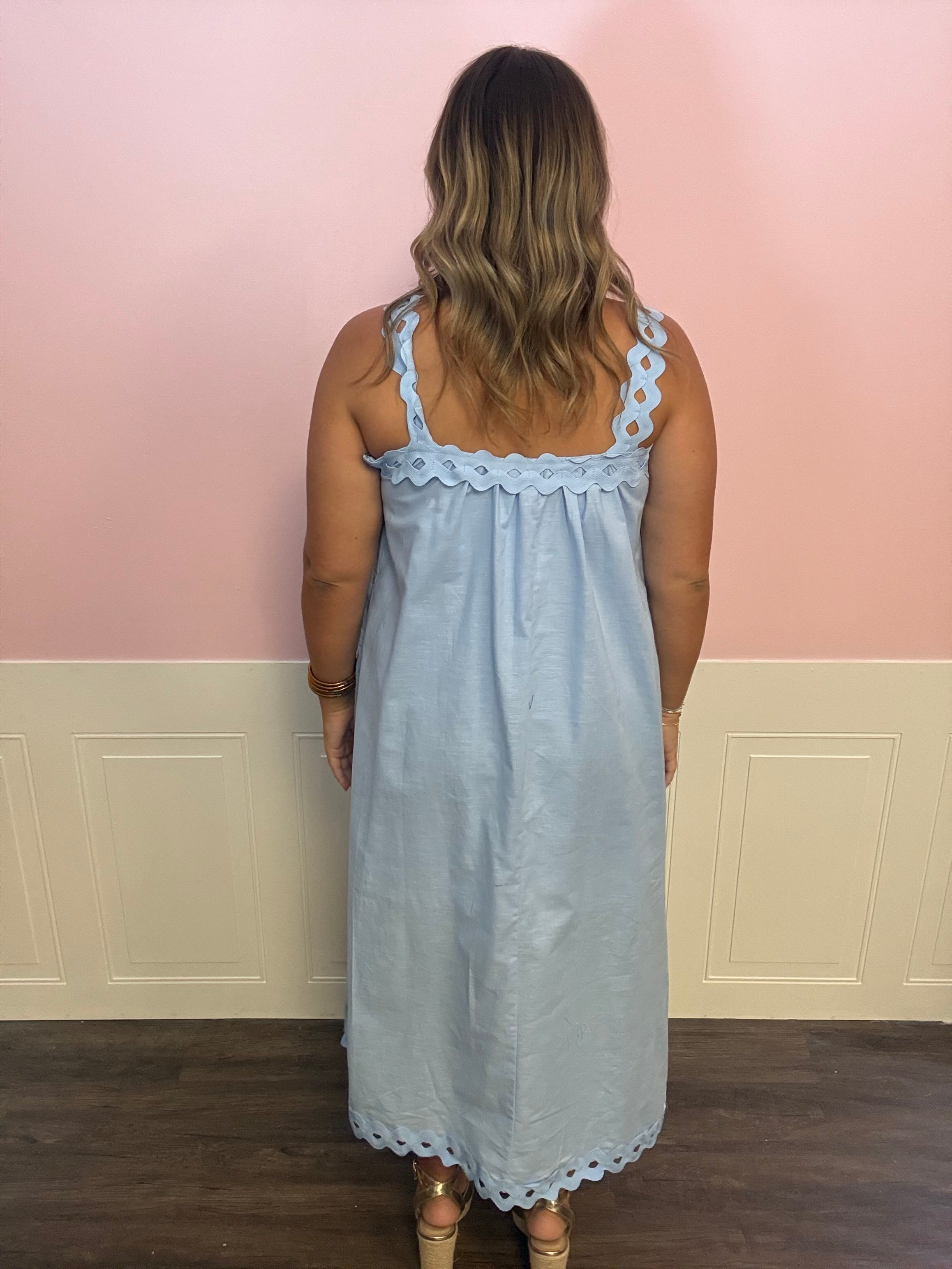 Blue Skies Ahead Dress - Just a Small Town Girl