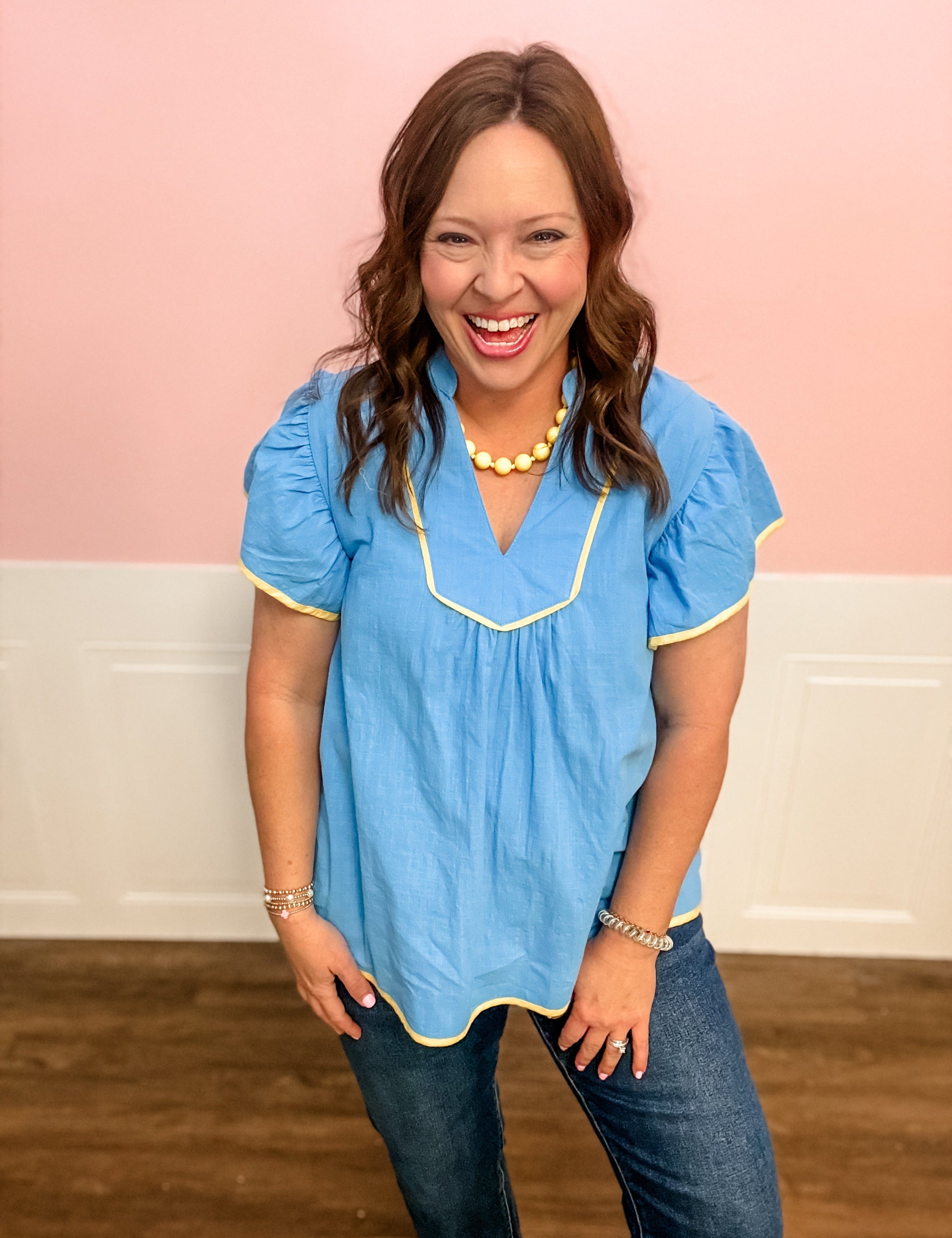Blue Skies Charm Top - Just a Small Town Girl