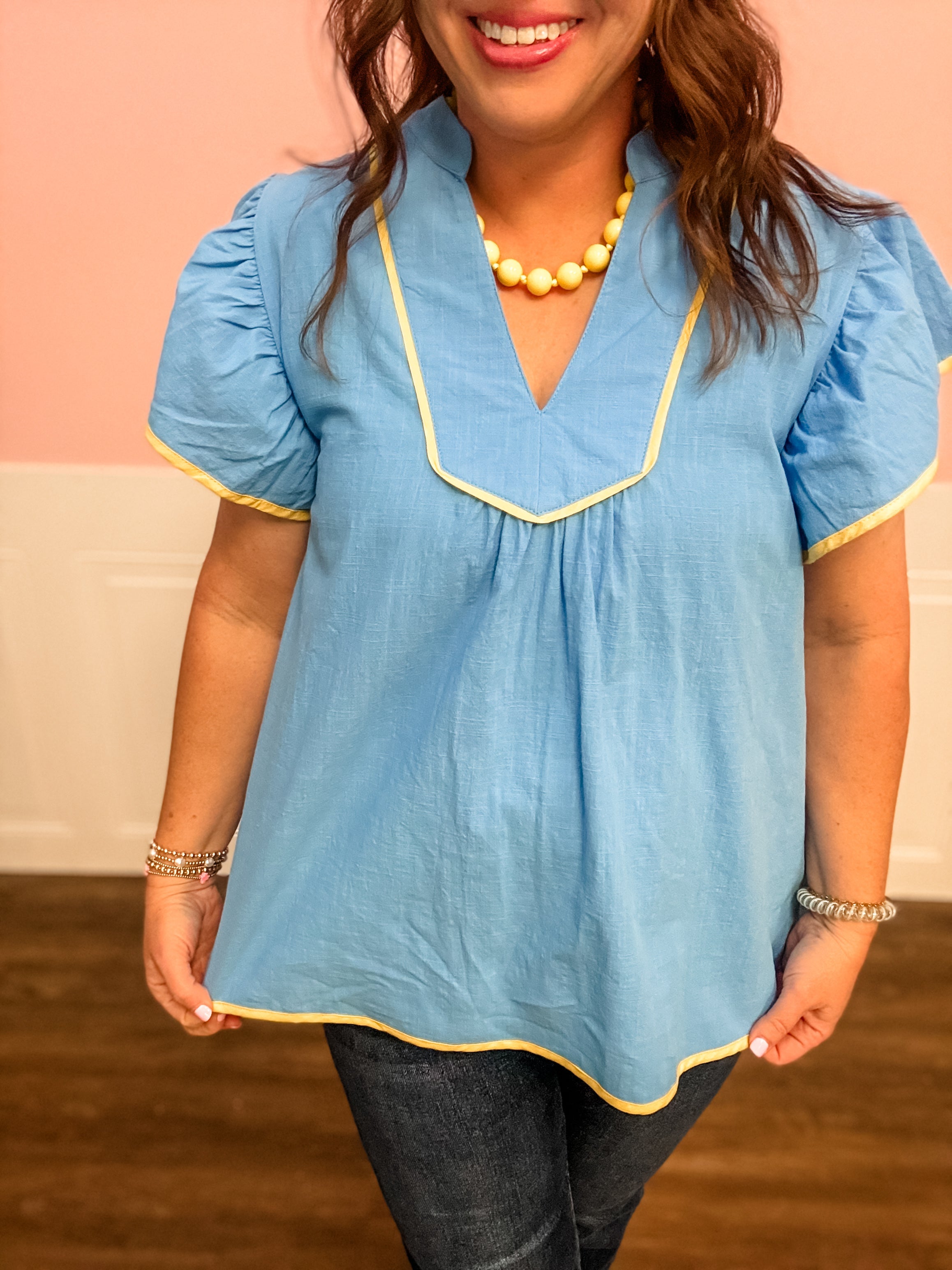 Blue Skies Charm Top - Just a Small Town Girl