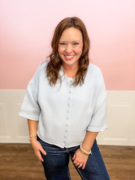 Blue Skies Knit Cardigan - Just a Small Town Girl
