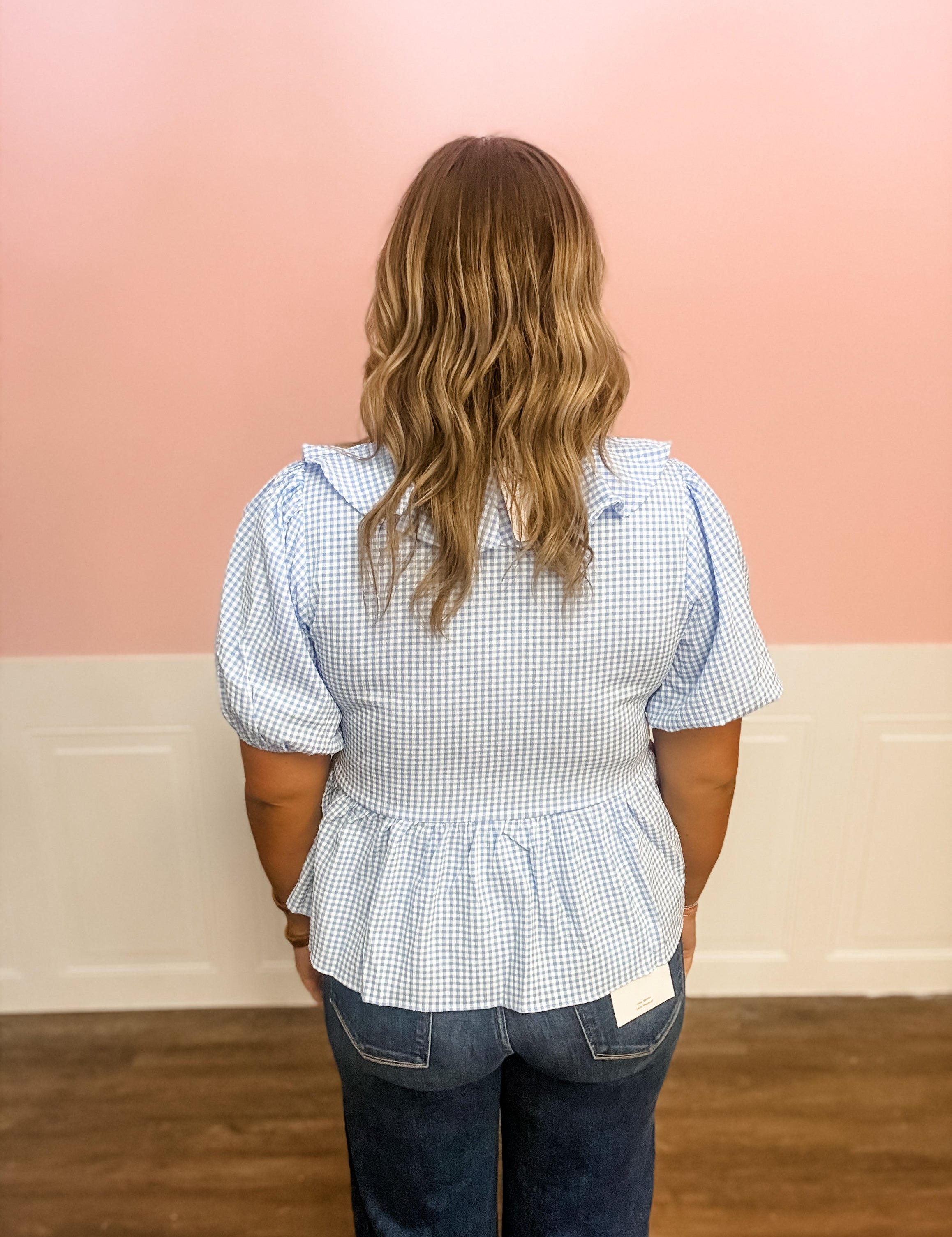 Blue Skies Ruffle Top - Just a Small Town Girl