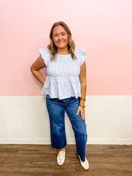 Blue Skies & Sweet Tea Top - Just a Small Town Girl