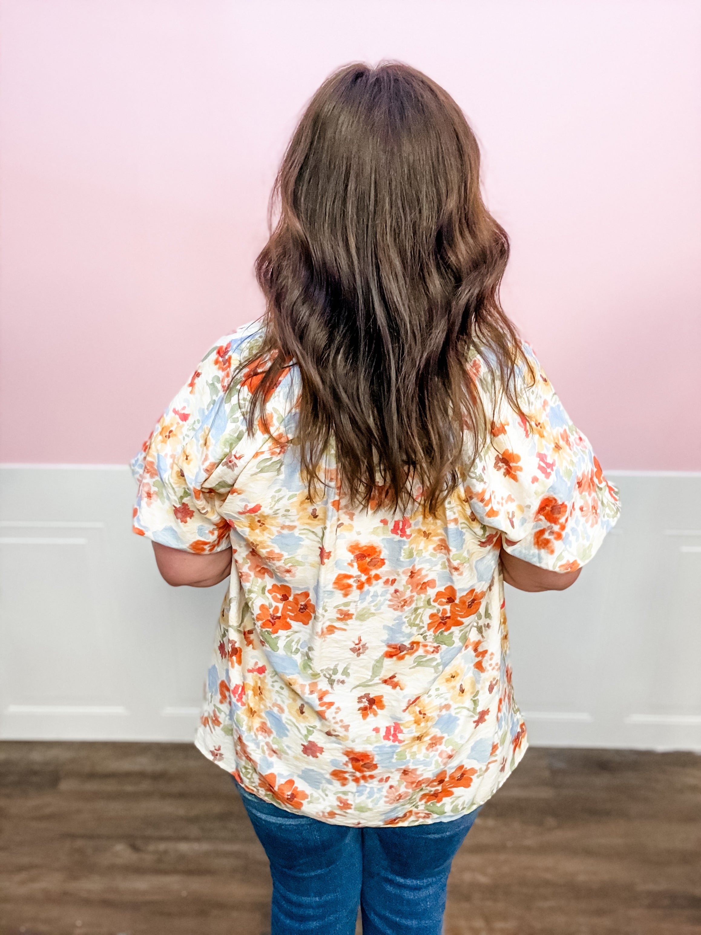 Blue Sky Garden Blouse - Just a Small Town Girl