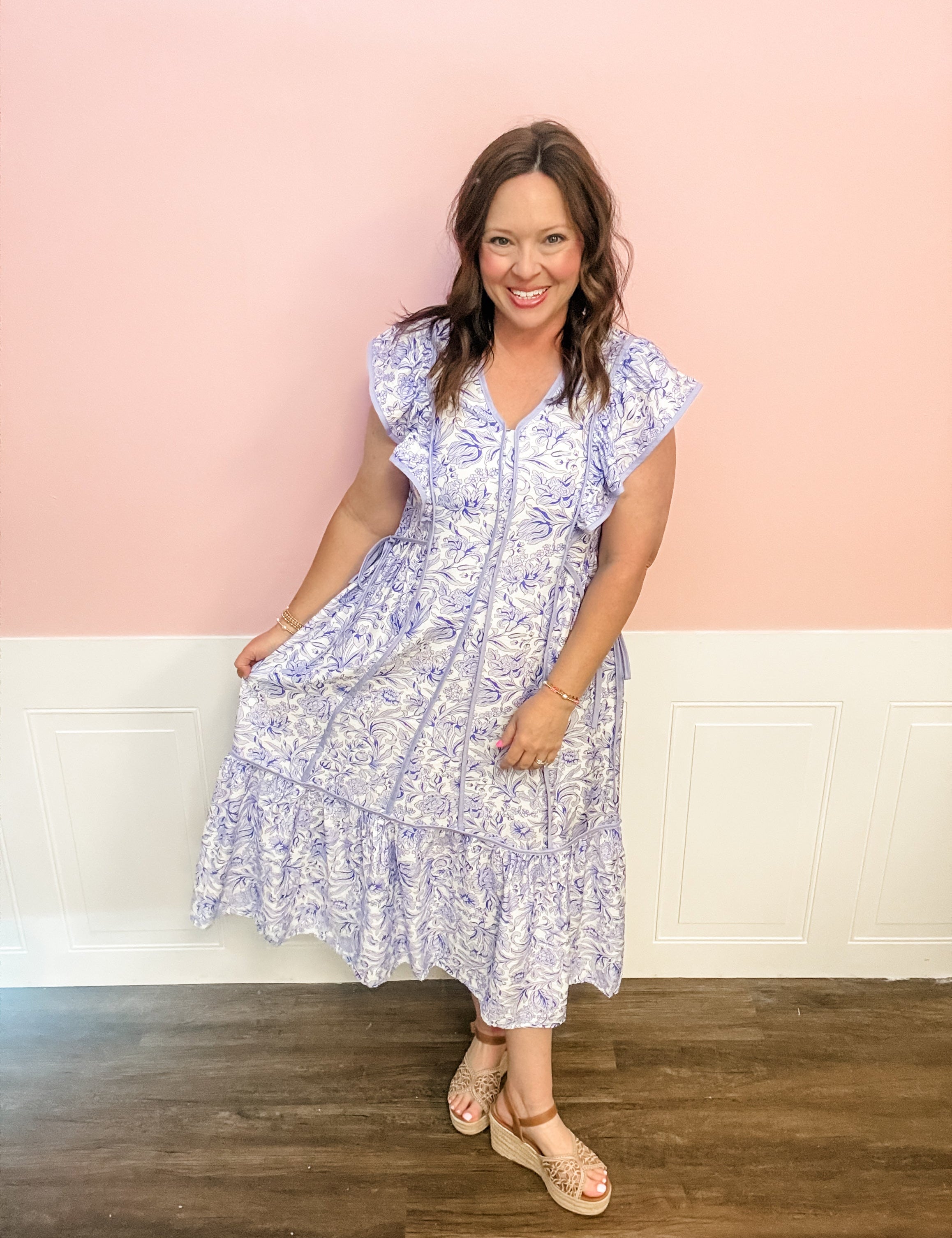 Blue Willow Charm Dress - Just a Small Town Girl