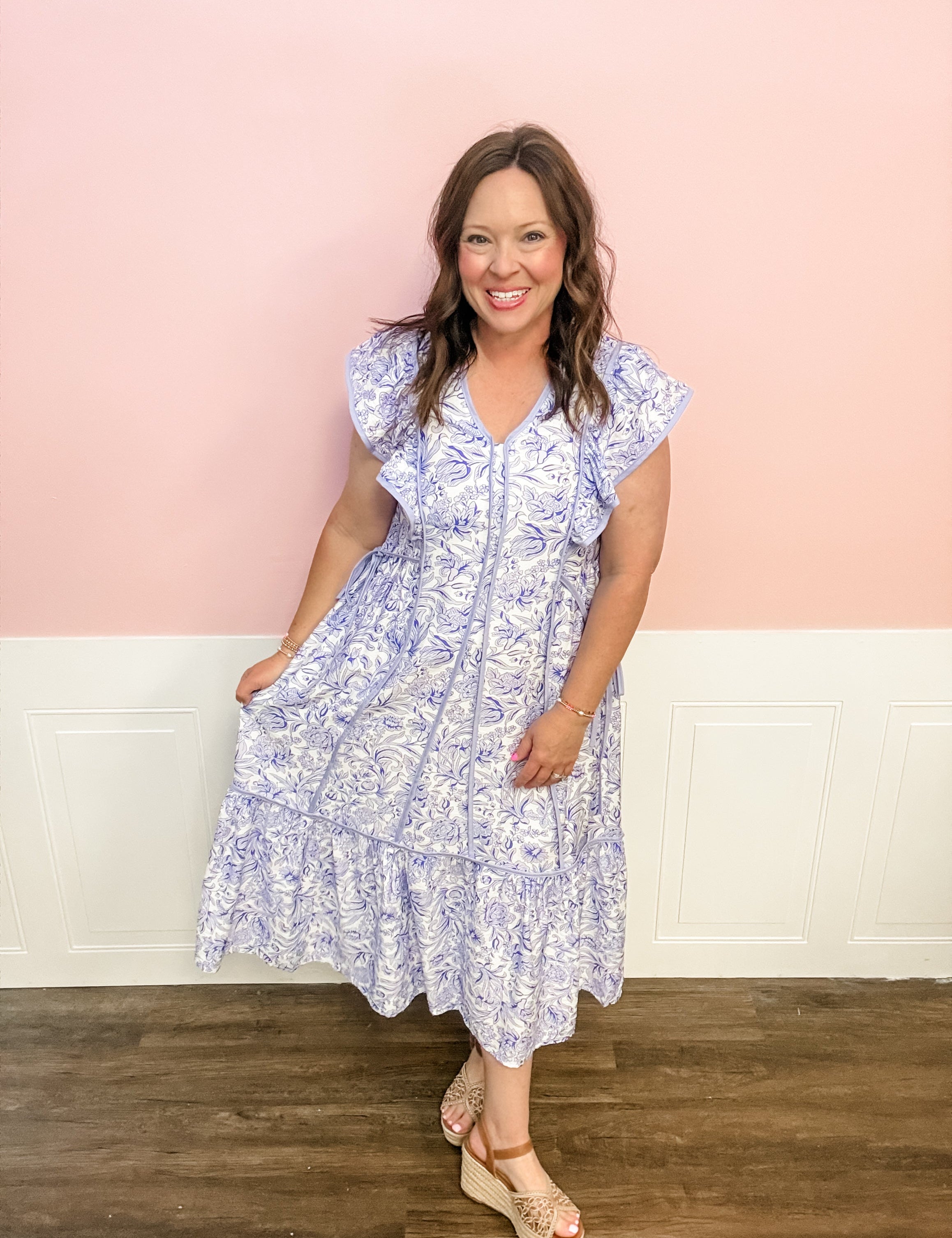 Blue Willow Charm Dress - Just a Small Town Girl