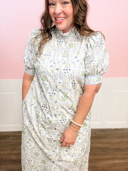 Blue Willow Garden Maxi Dress - Just a Small Town Girl