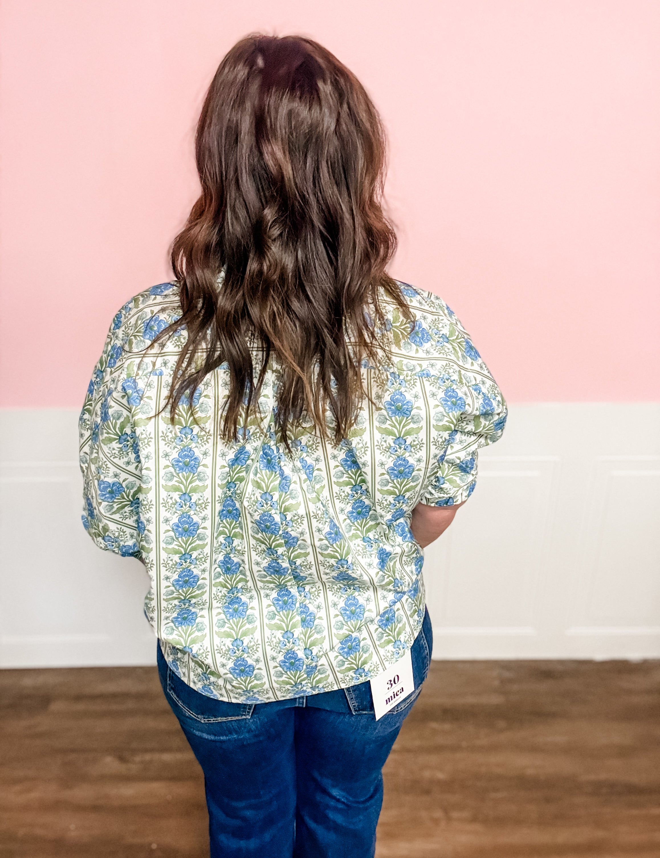 Blue Willow Garden Top - Just a Small Town Girl