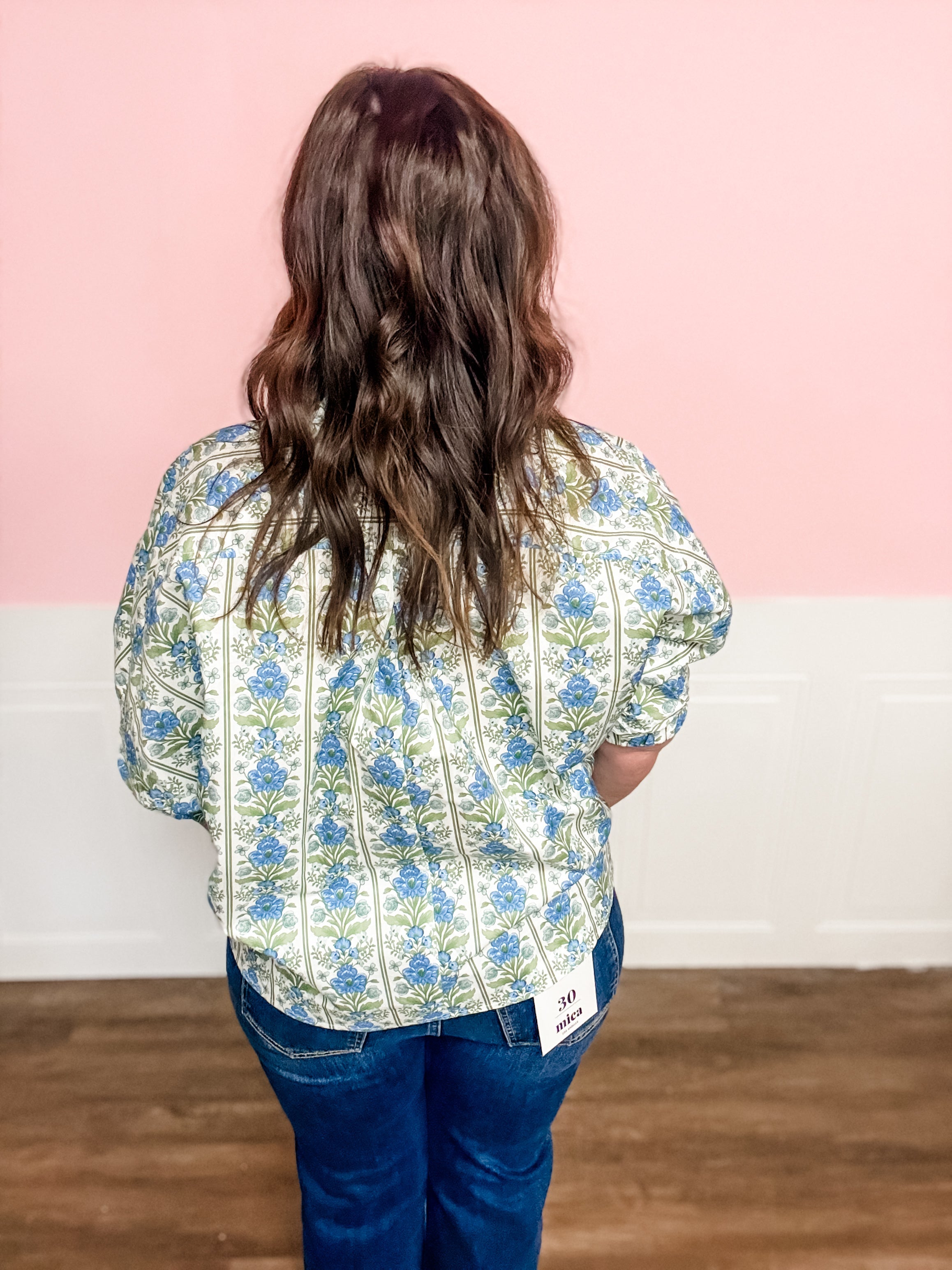 Blue Willow Garden Top - Just a Small Town Girl